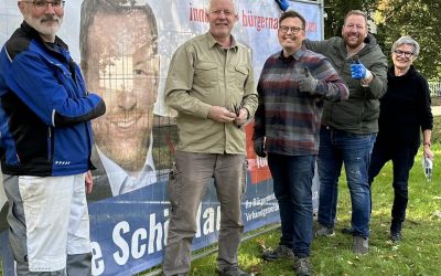 Bauzaunbanner zur Bürgermeisterwahl aufgestellt!