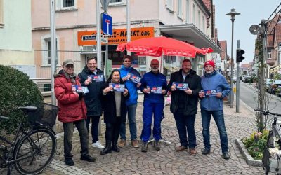 Infostand in Kandel – der letzte im Wahlkampf